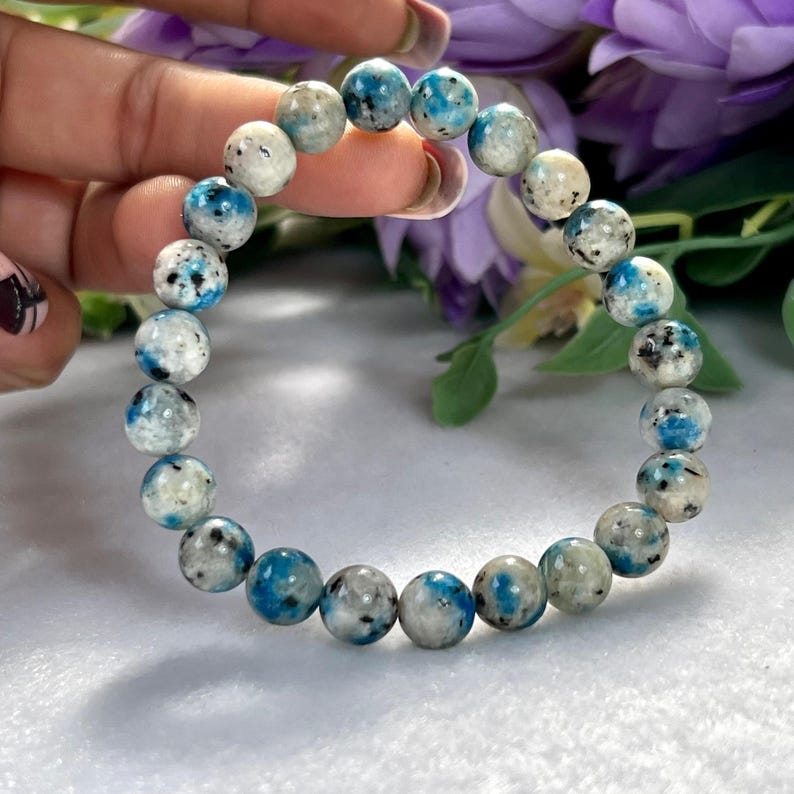 8MM K2 Jasper Stone Round Beaded Stretchable Bracelet image 7
