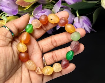 10 MM Multi Color Gobi Desert Stone Stretchable Bracelet