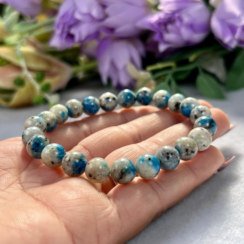 8MM K2 Jasper Stone Round Beaded Stretchable Bracelet image 6