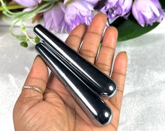 4" Terahertz Stone Healing Crystal Massage Wand 4Inch