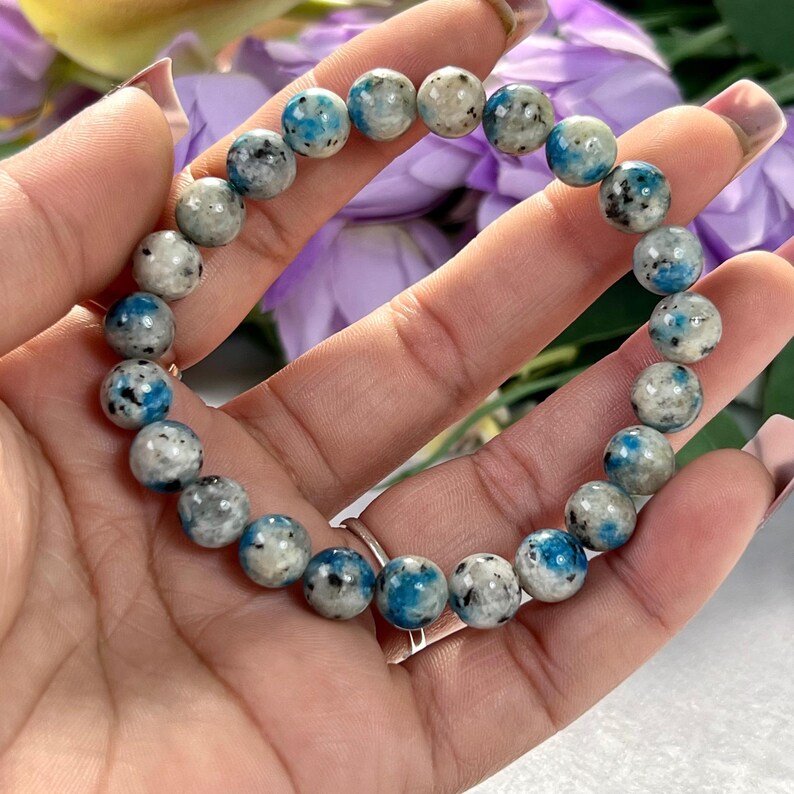 8MM K2 Jasper Stone Round Beaded Stretchable Bracelet image 2