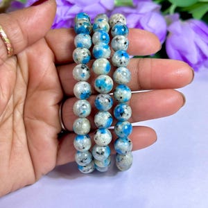 8MM K2 Jasper Stone Round Beaded Stretchable Bracelet image 13