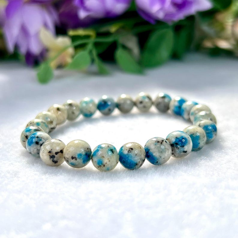 8MM K2 Jasper Stone Round Beaded Stretchable Bracelet image 3