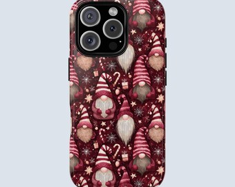Christmas Gnome Phone Case | Holiday Phone Cover | iPhone 17 16 15 14 13 12 11 Pro Max | Samsung S25 S24 S23