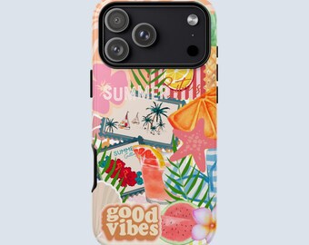 Tropical Phone Case | Summer Vibe Phone Cover | Sumer Phone Case | iPhone 17 16 15 14 13 12 Pro Max X | Samsung