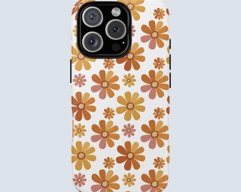 Retro 70s Flower Phone Case | Boho Floral Case | Floral Pattern Case | iPhone 17 16 15 14 13 12 11 Pro | Samsung Galaxy S25 S24 S23 S22
