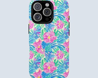 Tropical Hibiscus Phone Case | Floral Phone Case | Summer Phone Case | Flower Phone Case | iPhone 17 16 15 14 13 12 11 Pro | Samsung