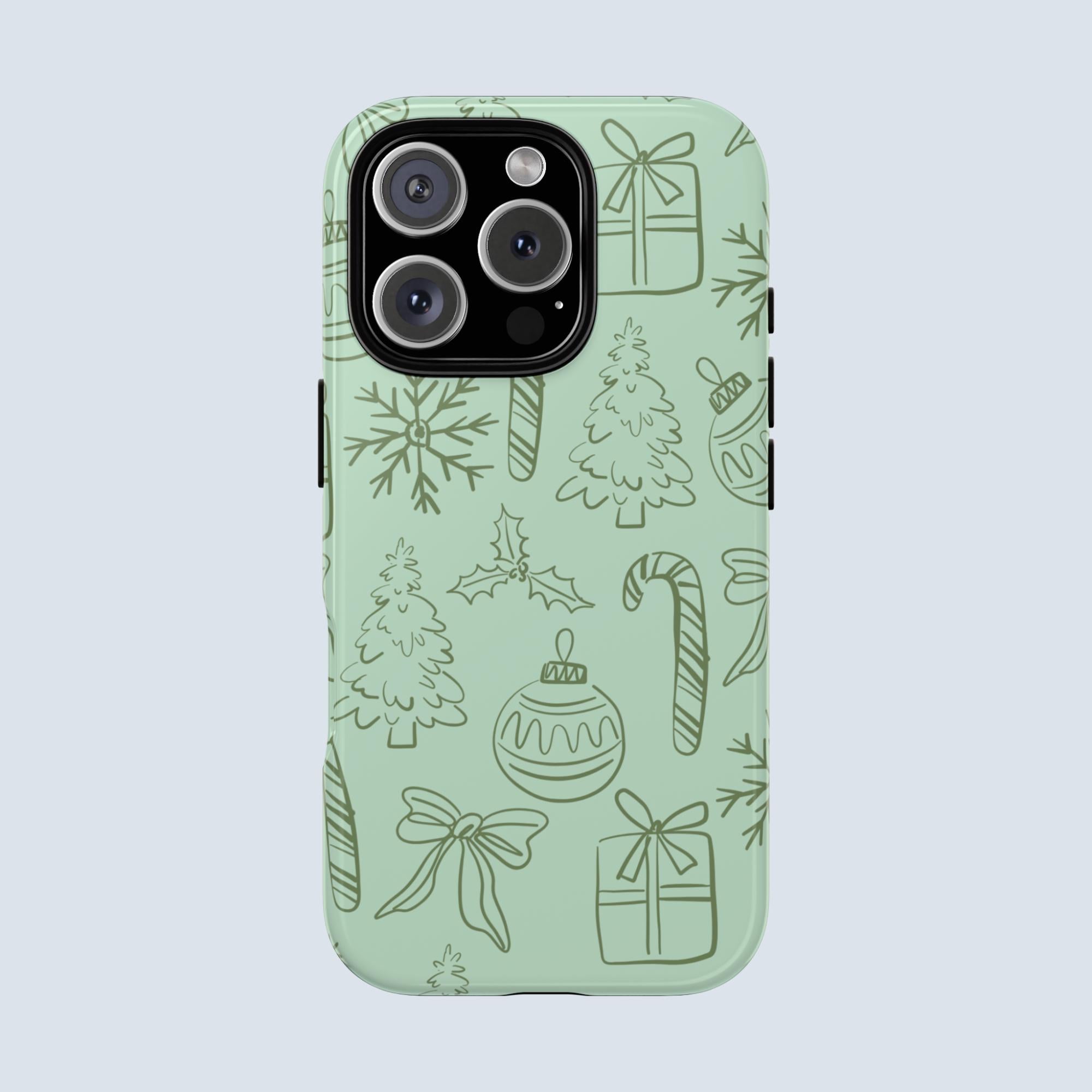Christmas Phone Case | Festive Holiday Cover | Minimal Holiday