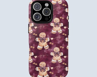 Gingerbread Joy Phone Case | Holiday Cookie Design | iPhone 17 16 15 14 13 12 11 Pro Max | Samsung S25 S24 S23