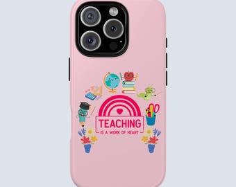 Teacher Phone Case | Educator Gift Idea | Cute Teacher Gift iPhone & Samsung Cover | Glossy Tough Protective Case | End Of Year Gift