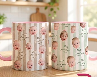 Custom Face Mug, Personalized Baby Face Coffee Mug with Photo, Grandma Grandpa Gift, Family Custom Mug Present