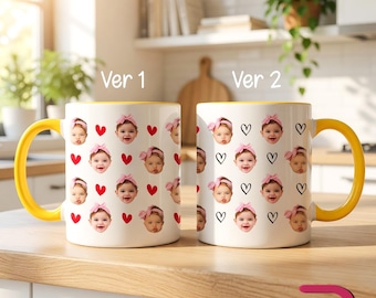 Personalized Baby Face Mug, Mother’s Day Gift, Father’s Day Mug for Husband, Custom Photo Coffee Cup for Parents