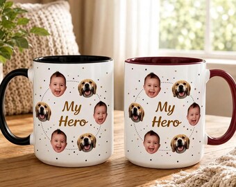 Custom Photo Father’s Day Mug for Dad – Personalized Best Daddy Ever Cup, New Dad Gift, Grandpa Keepsake Mug