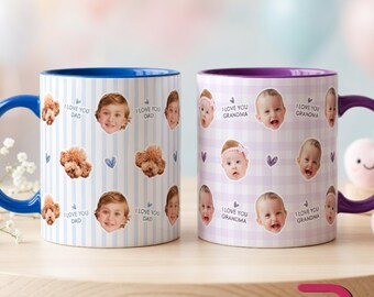 Personalized Photo Mug, Father’s Day Mug, Baby Face Cup, Custom Baby Mug, Dad Gift, Grandpa Gift, Custom Picture Mug, Custom Coffee Mug
