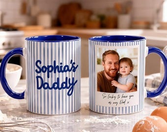 Personalized Father’s Day Mug, Custom Photo Mug for Dad, First Father’s Day Gift for New Dad, Papa Coffee Mug, First Time Daddy Present