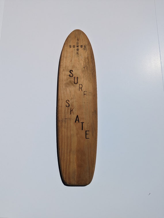 Original 1960s SOKOL SURF SKATE 22 X 5.25 Collectible Wooden 