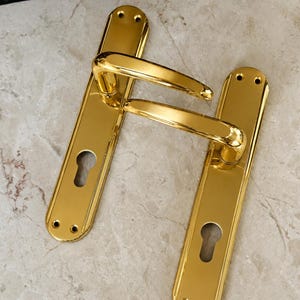 Quincaillerie de porte classique en laiton - Poignée Dormas 72 mm Or