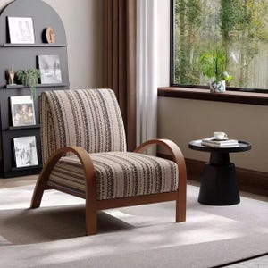 Custom Chair Fabric, Vintage Balcony Lounge Chair, Single Sofa Chair, Boho Bedroom Armchair, Retro Living Room Accent Chair, Designer Seat