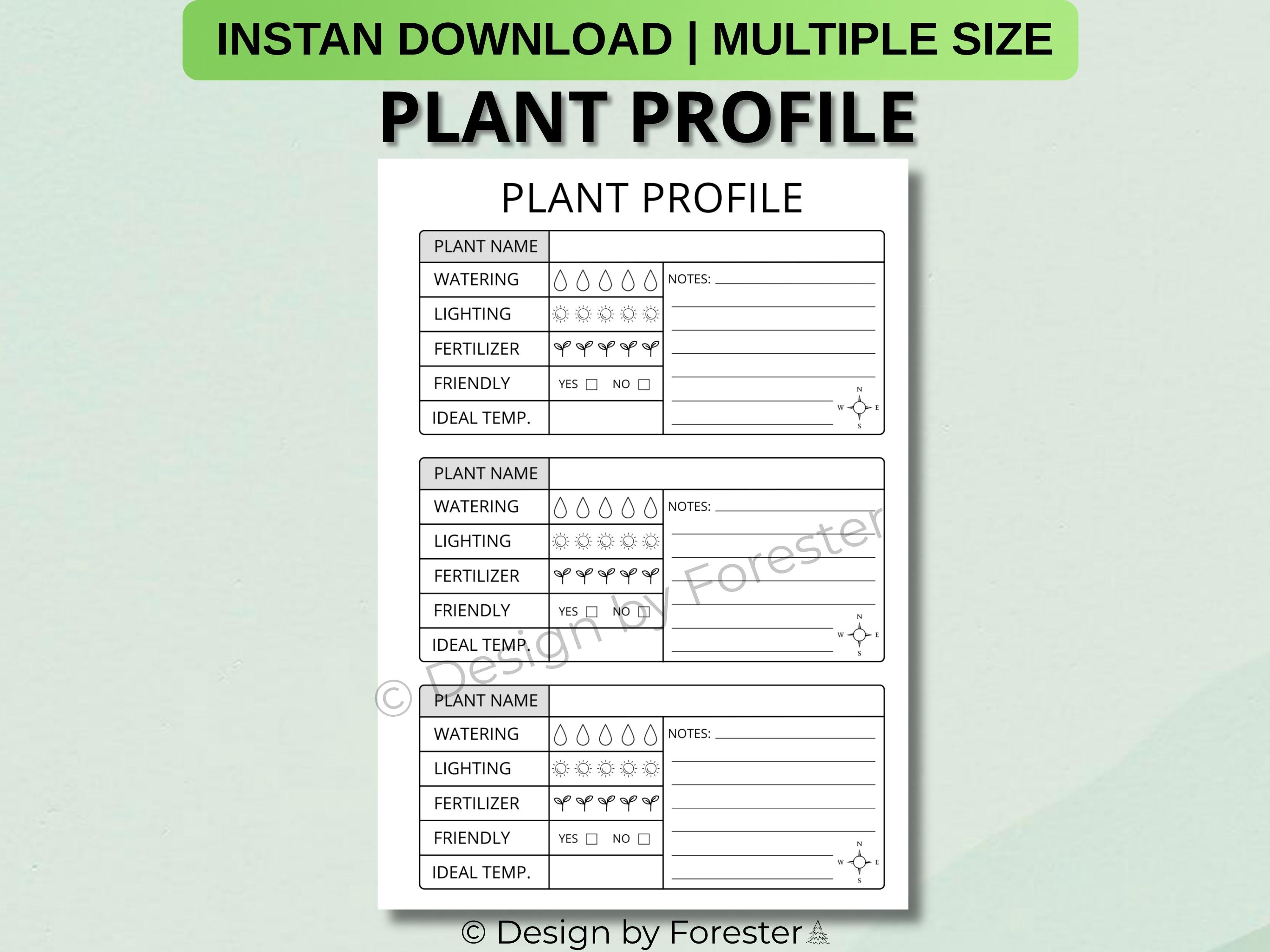 Pflanzen Steckbrief, Zimmerpflanzen Pflege Buch (PDF Download) - Etsy.de