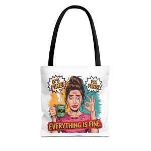 Lustige Mom Einkaufstasche: Alles ist in Ordnung, Geschenk für Mütter, Muttertag, Einkaufstasche, wiederverwendbare Einkaufstasche, humorvolle Tasche