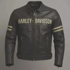 Handgefertigte Motorradjacke aus Rindsleder: Harley Style Bikerjacke