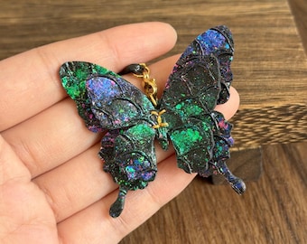 Leather butterfly Bag Charm, Handmade Leather Bag Charm, Leather Handbag and Purse Charm,Handmade Leather Gift