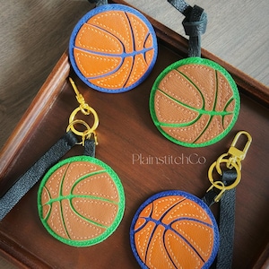 Leather basketball Bag Charm, Handmade Leather Bag Charm, Leather Handbag and Purse Charm, Cute basketball Keychain Charm