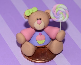 Betsy a Miniature Teddy Bear with Lollipop