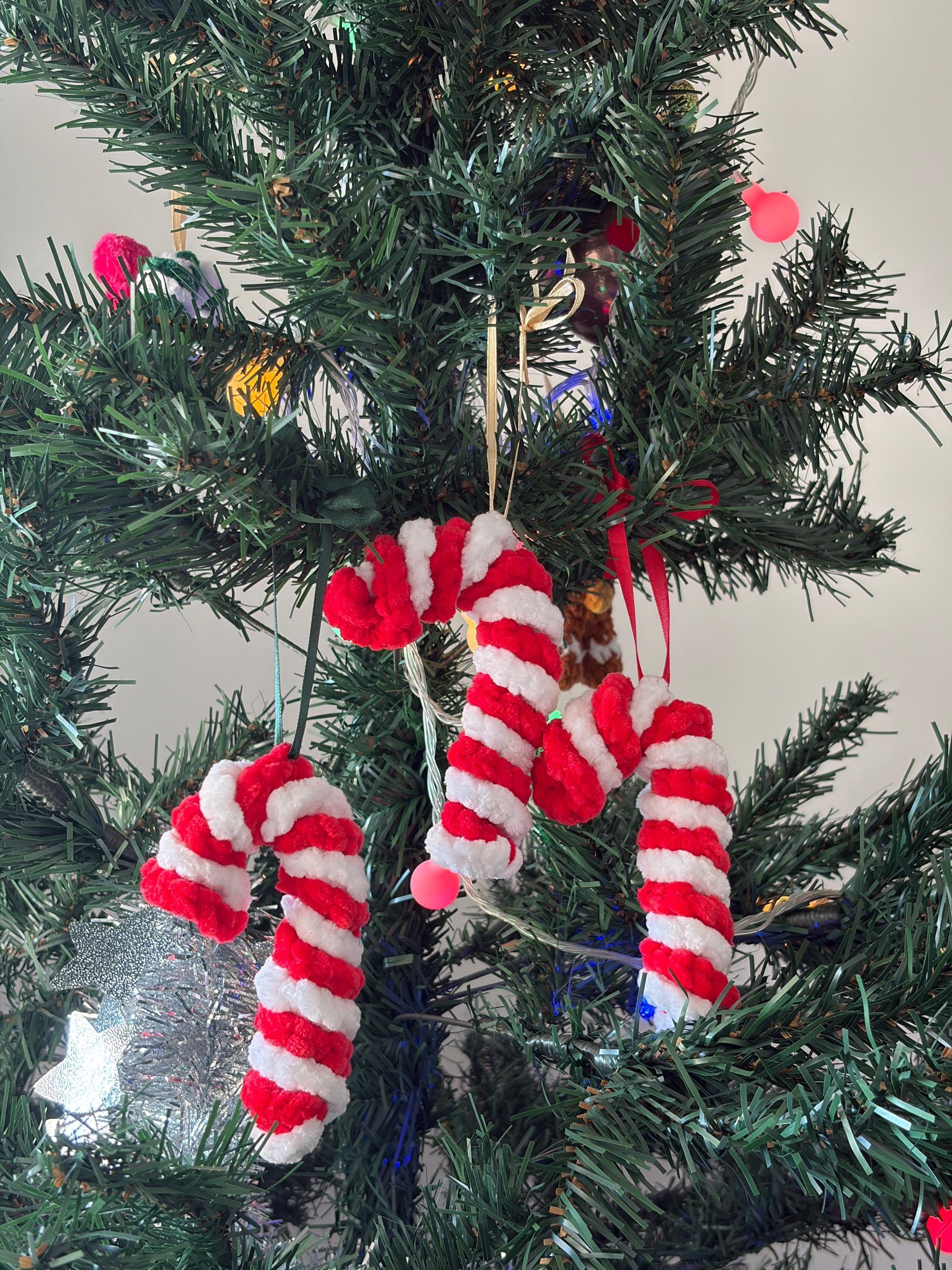 Lot De 12 Sucres D'Orge Cannes Candy Cane - Bonbons Et Décorations De