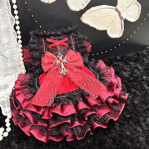 formal cat dress Girls Dress Cat Face Off White Tower Ruffle Dancing Party – Sunny Fashion main image 0