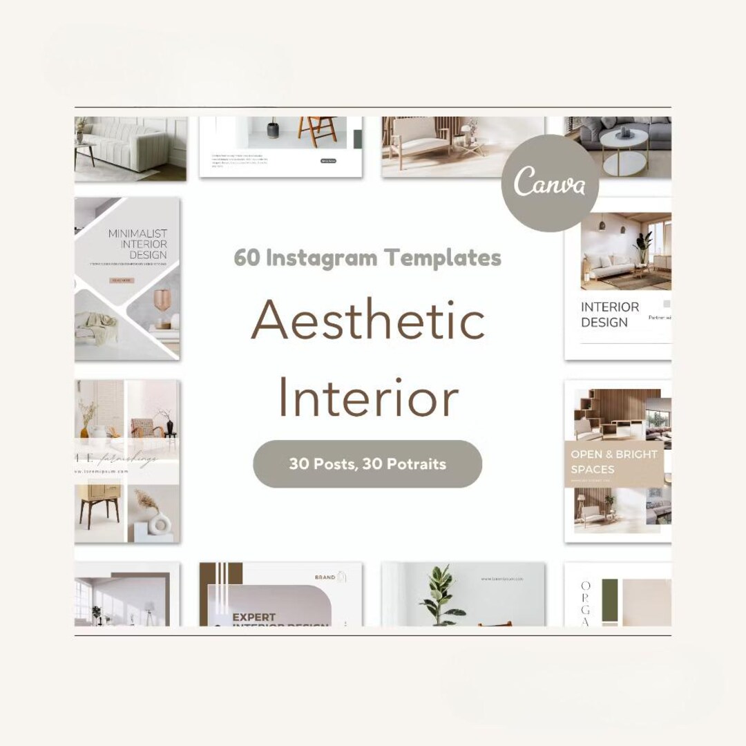 Interior Design Instagram Templates | Canva Editable, Minimalist ...