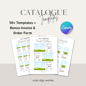 Editable Product Catalog Template Canva | Digital Catalog for Small Business | Lookbook Template | Product Showcase Brochure