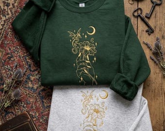 Sudadera bordada de Manon Blackbeak, sudadera de cuello redondo de la Bruja de Trono de Cristal, regalo literario de fantasía de Los Trece, ropa para fans de Sarah J. Maas