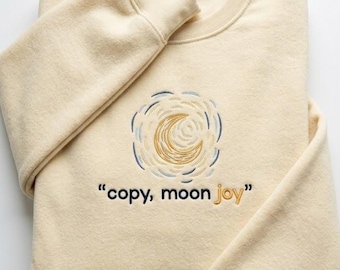 Maglietta Moon Joy con ricamo, maglietta ispirata ad Artemis II, maglietta con grafica spaziale NASA, maglietta con astronauta allunaggio