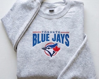 Felpa ricamata della squadra di baseball del Canada, girocollo vintage da baseball, regalo retrò per appassionati di sport, abbigliamento della squadra del Canada, maglietta comoda unisex
