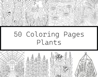Botanical Garden Coloring Pages: 50 Printable Plant & Flower Designs (PDF Download)