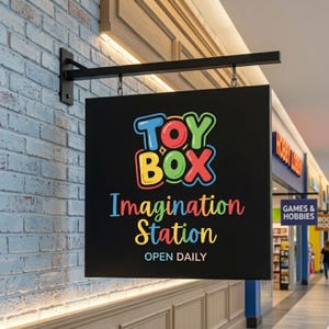 Custom Metal Blade Sign: Double-Sided Business Logo Art (QR Code Option)