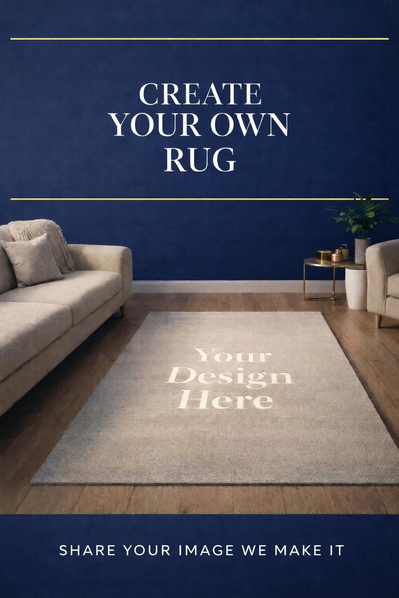 Custom Personalized Rugs | Made to Order, Custom Size - Etsy