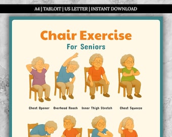 Chair Stretching für Senioren, Sitzübungen mit geringen Auswirkungen für ältere Menschen und Anfänger, Sanftes Stuhltraining für Senioren, Heimtraining PDF