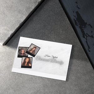 DIY Visitenkarte Vorlage, professionelle und elegante Visitenkarte, QR-Code Visitenkarte, DIY Canva Visitenkarte Vorlage für Friseur