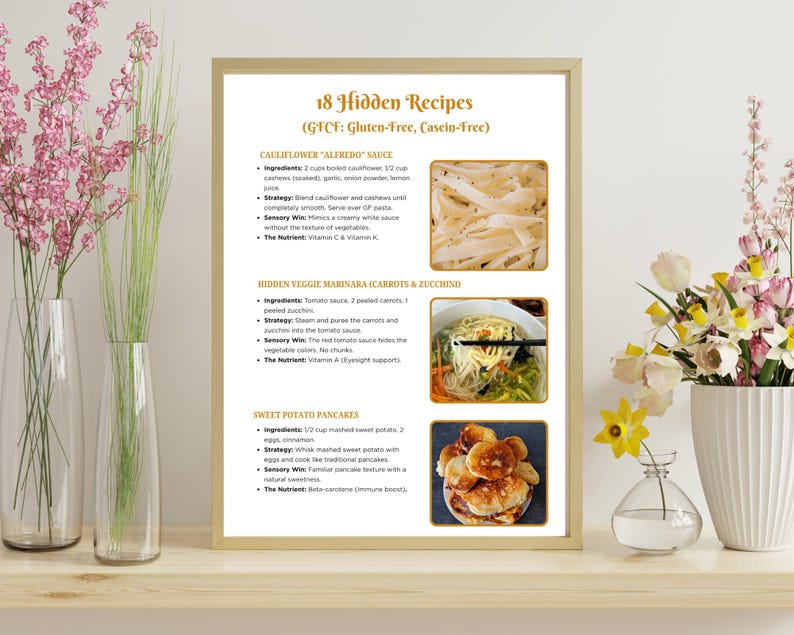 Autism Diet Food List PDF, GFCF Recipes Guide, Sensory Friendly Meal ...