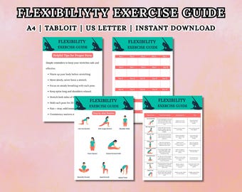 Flexibility Exercise Chart: 30-Day Stretching Routine 30 Day Flexibility Stretching Chart, Beginner-Friendly PDF Download