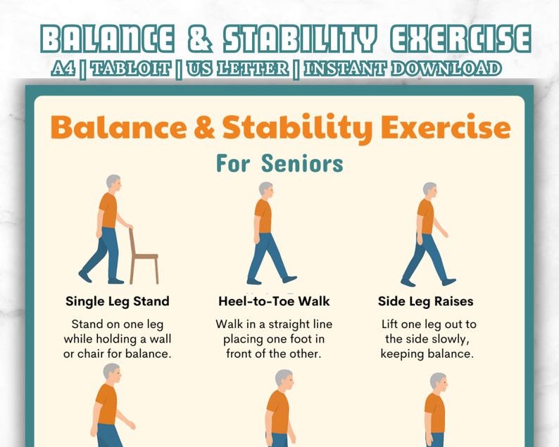 Balance & Stability Exercises for Seniors – Gentle Low Impact Workout ...