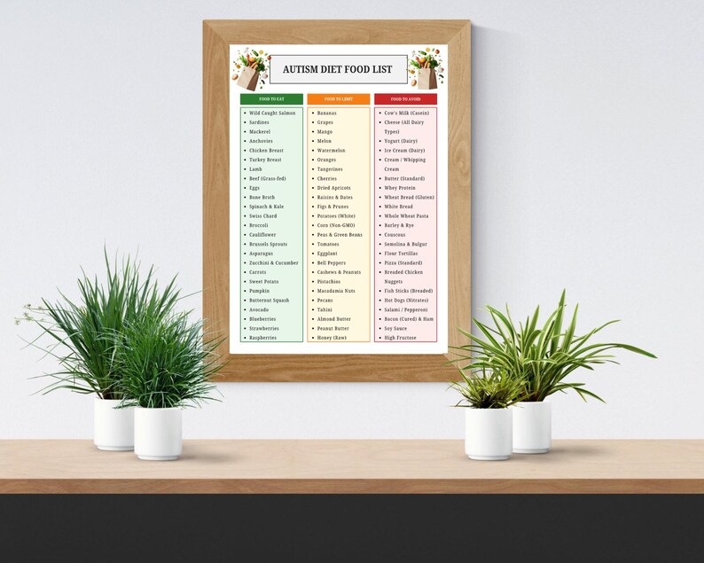 Autism Diet Food List PDF, GFCF Recipes Guide, Sensory Friendly Meal ...