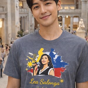 Camiseta em homenagem a Lea Salonga: Camiseta de algodão penteado com orgulho filipino imagem 14