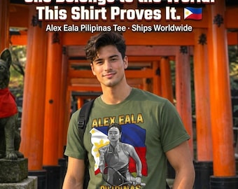 Alex Eala Pilipinas Camiseta | Presente de fã de tênis filipino | Camiseta gráfica da bandeira do orgulho das Filipinas unissex