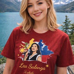 Camiseta em homenagem a Lea Salonga: Camiseta de algodão penteado com orgulho filipino imagem 11