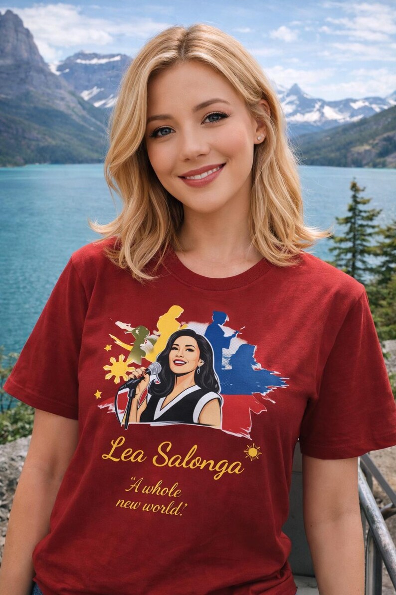 Camiseta em homenagem a Lea Salonga: Camiseta de algodão penteado com orgulho filipino imagem 11
