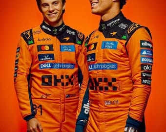 Traje de carreras de karts estilo McLaren 2026, atuendo de automovilismo para adultos y niños, personalizado.