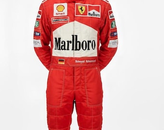 Michael Schumacher, traje de carreras de karts CIK FIA Nivel 2, traje de carreras de F1 para hombres, mujeres y niños con pasamontañas de regalo